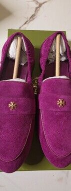 Tory Burch Fuchsia Suede Ballet Loafers